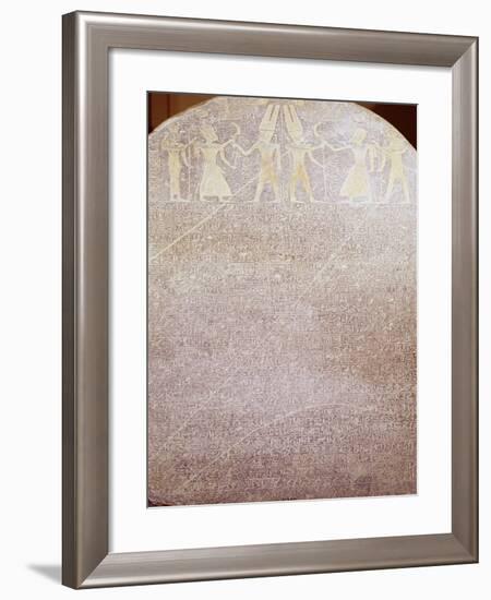 Victory Stela of Merneptah Known as the Israel Stela, from the Mortuary Temple of Merneptah-null-Framed Giclee Print