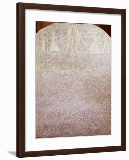 Victory Stela of Merneptah Known as the Israel Stela, from the Mortuary Temple of Merneptah-null-Framed Giclee Print