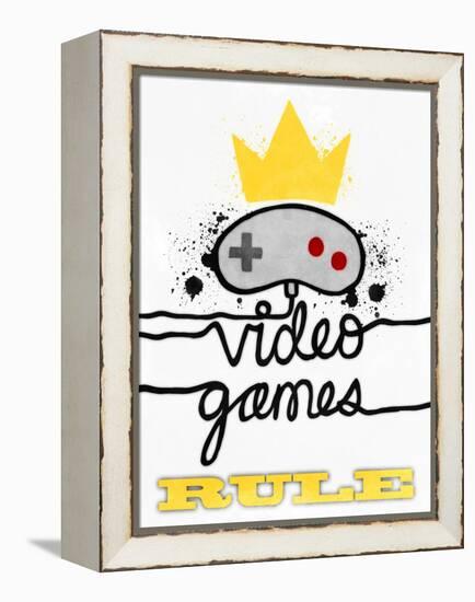 Video Games Rule-Marcus Prime-Framed Stretched Canvas