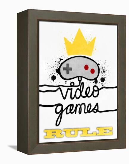 Video Games Rule-Marcus Prime-Framed Stretched Canvas