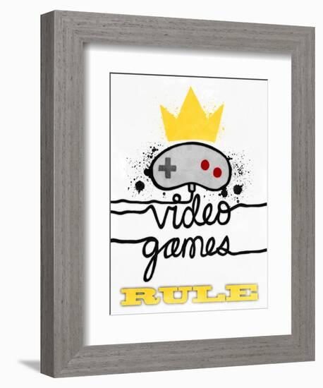 Video Games Rule-Marcus Prime-Framed Art Print