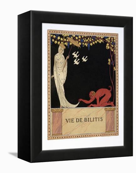 Vie De Bilitis, Illustration from Les Chansons De Bilitis, by Pierre Louys, Pub. 1922 (Pochoir Prin-Georges Barbier-Framed Premier Image Canvas