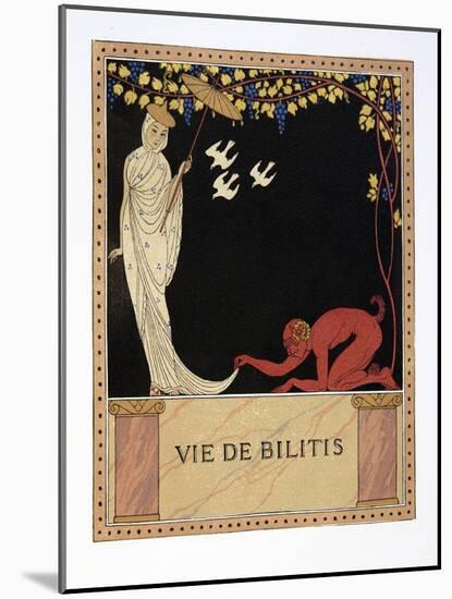 Vie De Bilitis, Illustration from Les Chansons De Bilitis, by Pierre Louys, Pub. 1922 (Pochoir Prin-Georges Barbier-Mounted Giclee Print