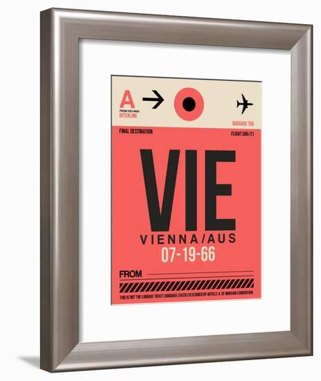 VIE Vienna Luggage Tag 1-NaxArt-Framed Art Print