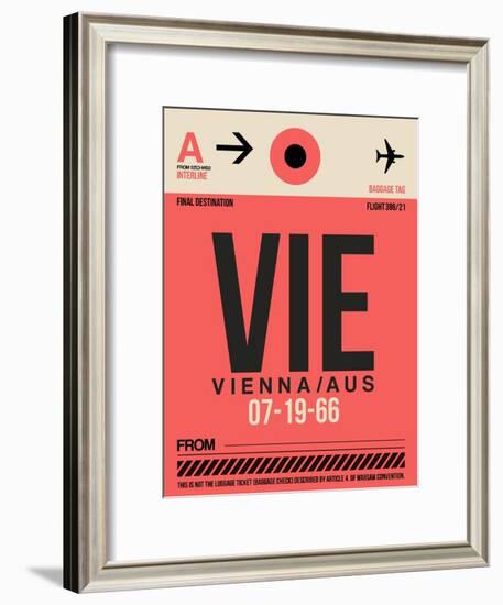 VIE Vienna Luggage Tag 1-NaxArt-Framed Art Print