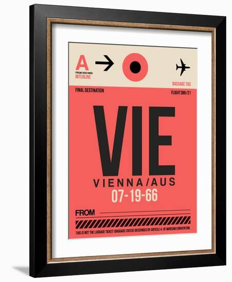 VIE Vienna Luggage Tag 1-NaxArt-Framed Art Print