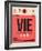 VIE Vienna Luggage Tag 1-NaxArt-Framed Art Print