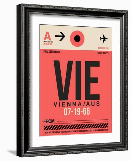 VIE Vienna Luggage Tag 1-NaxArt-Framed Art Print