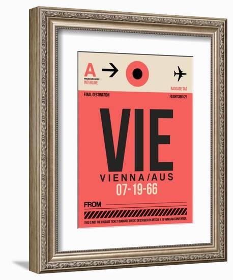 VIE Vienna Luggage Tag 1-NaxArt-Framed Art Print