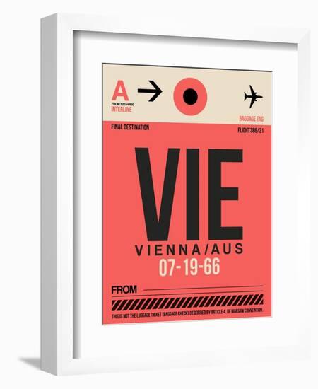 VIE Vienna Luggage Tag 1-NaxArt-Framed Art Print