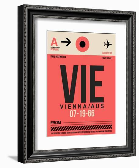 VIE Vienna Luggage Tag 1-NaxArt-Framed Art Print