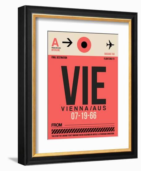 VIE Vienna Luggage Tag 1-NaxArt-Framed Art Print