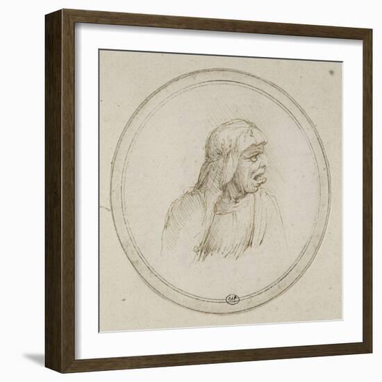 Vieille femme coiffée d'un voile-Leonardo da Vinci-Framed Giclee Print