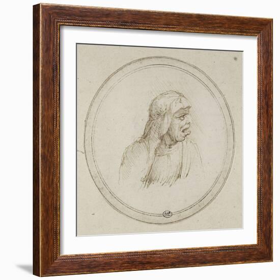 Vieille femme coiffée d'un voile-Leonardo da Vinci-Framed Giclee Print