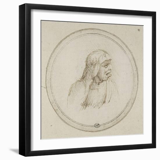 Vieille femme coiffée d'un voile-Leonardo da Vinci-Framed Giclee Print