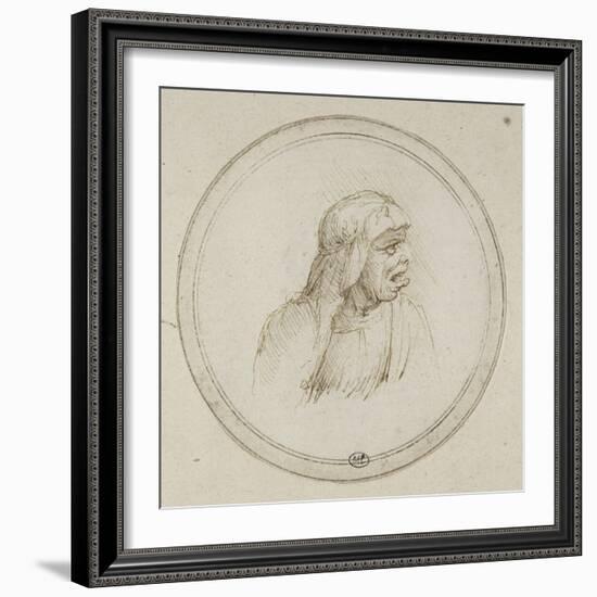 Vieille femme coiffée d'un voile-Leonardo da Vinci-Framed Giclee Print