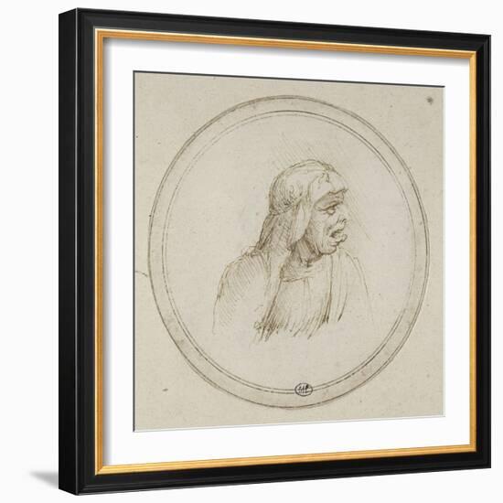 Vieille femme coiffée d'un voile-Leonardo da Vinci-Framed Giclee Print