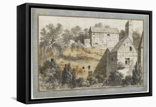 Vieilles maisons parmi des arbres-Pierre Henri de Valenciennes-Framed Premier Image Canvas