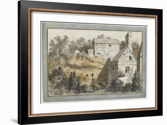 Vieilles maisons parmi des arbres-Pierre Henri de Valenciennes-Framed Giclee Print