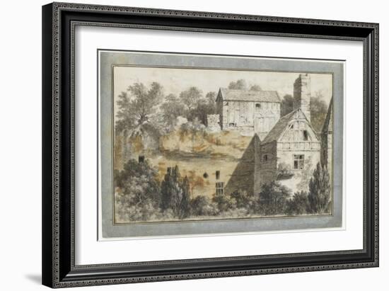 Vieilles maisons parmi des arbres-Pierre Henri de Valenciennes-Framed Giclee Print