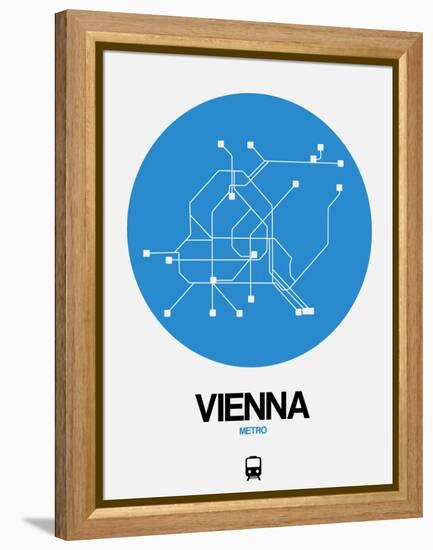 Vienna Blue Subway Map-NaxArt-Framed Stretched Canvas