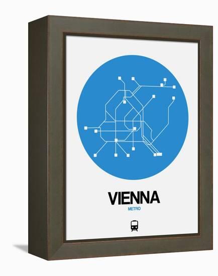 Vienna Blue Subway Map-NaxArt-Framed Stretched Canvas