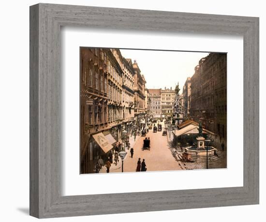 Vienna in 1901. Der Graben. Photochrome-Anonymous Anonymous-Framed Giclee Print