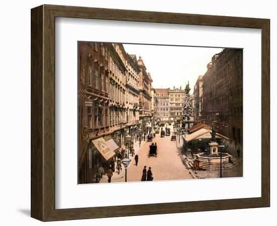 Vienna in 1901. Der Graben. Photochrome-Anonymous Anonymous-Framed Giclee Print