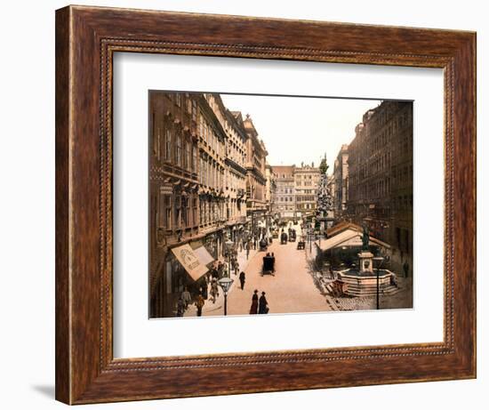 Vienna in 1901. Der Graben. Photochrome-Anonymous Anonymous-Framed Giclee Print