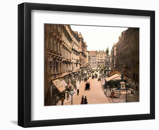 Vienna in 1901. Der Graben. Photochrome-Anonymous Anonymous-Framed Giclee Print