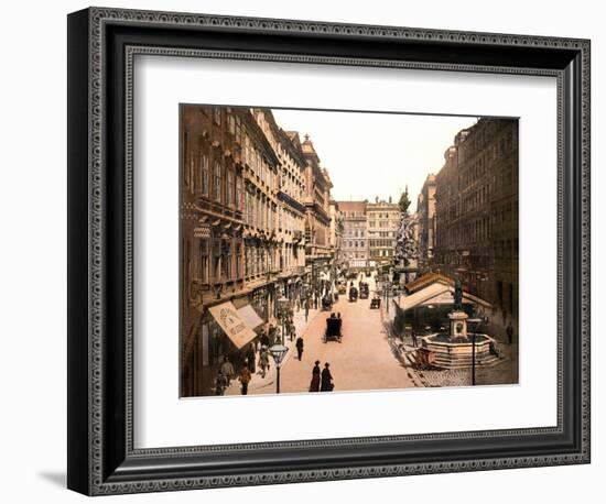 Vienna in 1901. Der Graben. Photochrome-Anonymous Anonymous-Framed Giclee Print