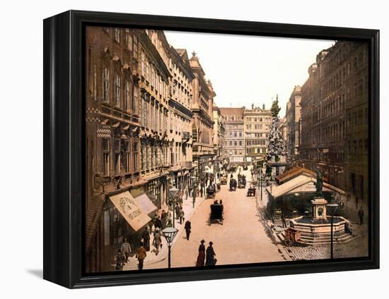 Vienna in 1901. Der Graben. Photochrome-Anonymous Anonymous-Framed Premier Image Canvas