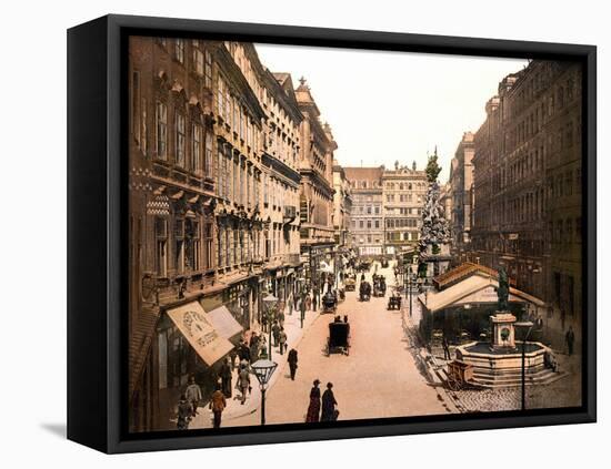 Vienna in 1901. Der Graben. Photochrome-Anonymous Anonymous-Framed Premier Image Canvas