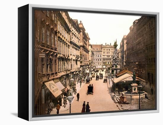 Vienna in 1901. Der Graben. Photochrome-Anonymous Anonymous-Framed Premier Image Canvas