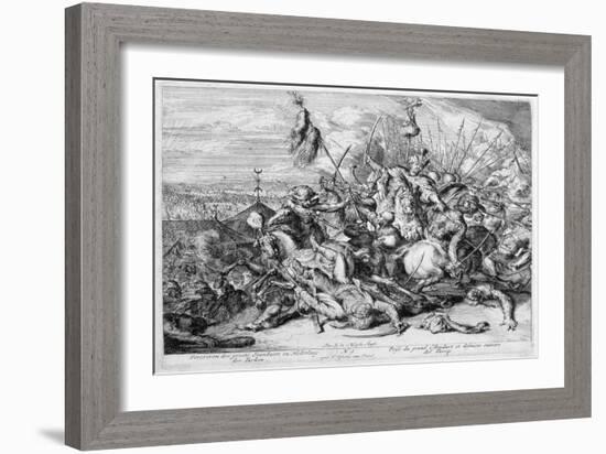 Vienna Print Cycle, Capturing the Great Standard, 1683 (Engraving)-Romeyn De Hooghe-Framed Giclee Print