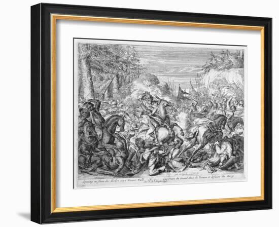 Vienna Print Cycle, Polish Cavalry Beginning Battle in the Vienna Forest, 1683 (Engraving)-Romeyn De Hooghe-Framed Giclee Print