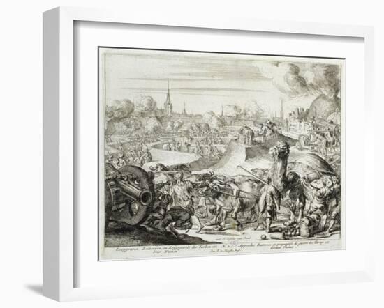 Vienna Print Cycle, Turkish Position in Vienna, 1683 (Engraving)-Romeyn De Hooghe-Framed Giclee Print