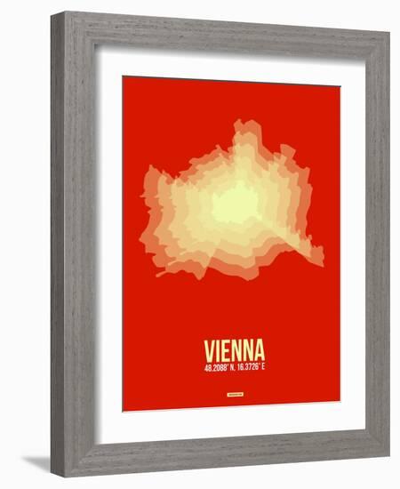 Vienna Radiant Map 1-NaxArt-Framed Art Print