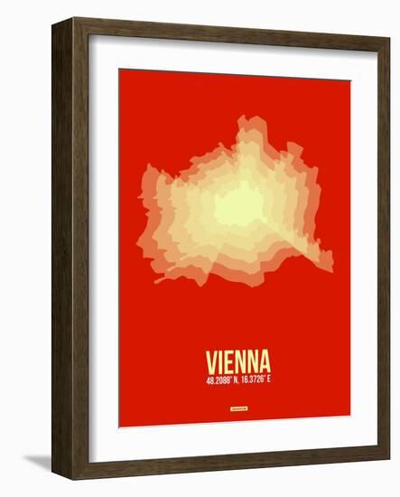 Vienna Radiant Map 1-NaxArt-Framed Art Print