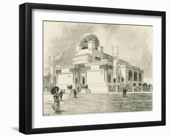 Vienna Secession Building Designed by Joseph Maria Olbrich, 1898, Austria Engraving-null-Framed Giclee Print