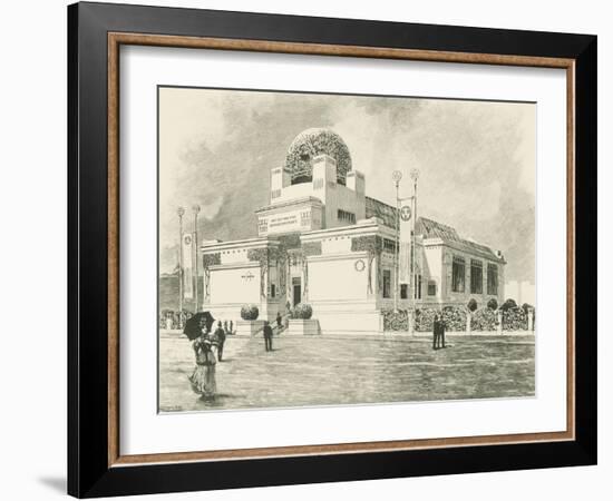 Vienna Secession Building Designed by Joseph Maria Olbrich, 1898, Austria Engraving-null-Framed Giclee Print