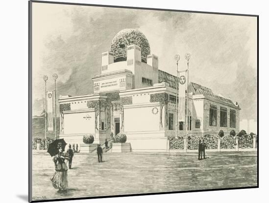 Vienna Secession Building Designed by Joseph Maria Olbrich, 1898, Austria Engraving-null-Mounted Giclee Print