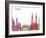 Vienna Skyline Pop-paulrommer-Framed Art Print