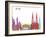 Vienna Skyline Pop-paulrommer-Framed Art Print