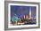 Vienna Skyline with St Stephan at Night-Markus Bleichner-Framed Art Print