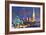 Vienna Skyline with St Stephan at Night-Markus Bleichner-Framed Art Print