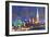 Vienna Skyline with St Stephan at Night-Markus Bleichner-Framed Art Print