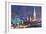 Vienna Skyline with St Stephan at Night-Markus Bleichner-Framed Art Print