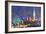 Vienna Skyline with St Stephan at Night-Markus Bleichner-Framed Art Print