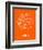 Vienna Street Map Orange-NaxArt-Framed Art Print